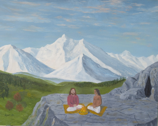 Jesus and Babaji painting